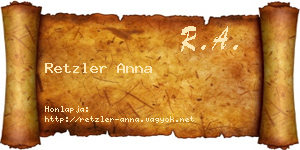 Retzler Anna névjegykártya